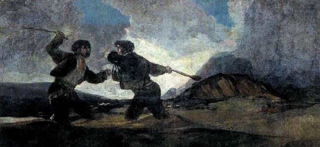 Francisco de goya y Lucientes Duel with Cudgels china oil painting image